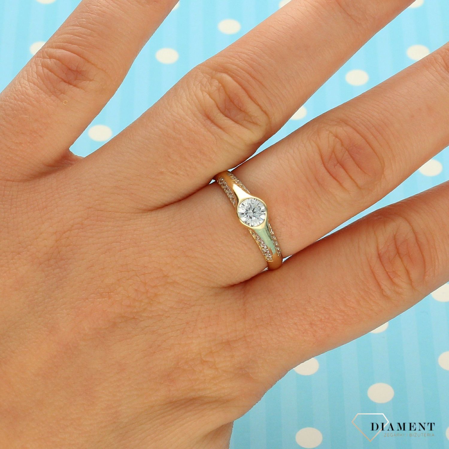 Złoty pierścionek 585 Prawdziwa Miłość PI 5309 585 (1).jpg